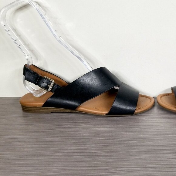 Franco Sarto Garza Sandal, Black Leather, Womens Size 9 M / 39 - Picture 7 of 13